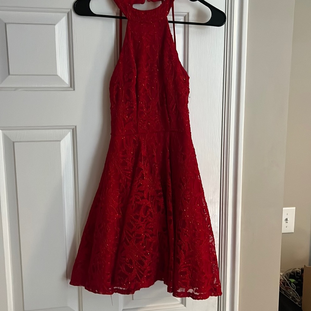 Red Sparkly Semi-Formal Dress